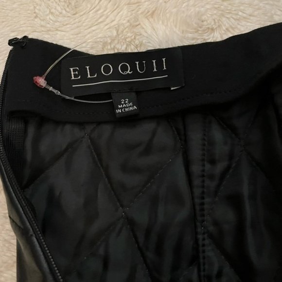 Eloquii Quilted Faux Leather Skirt With Studs Size 22 - Picture 7 of 10